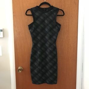 Design Lab Plaid Fitted Dress